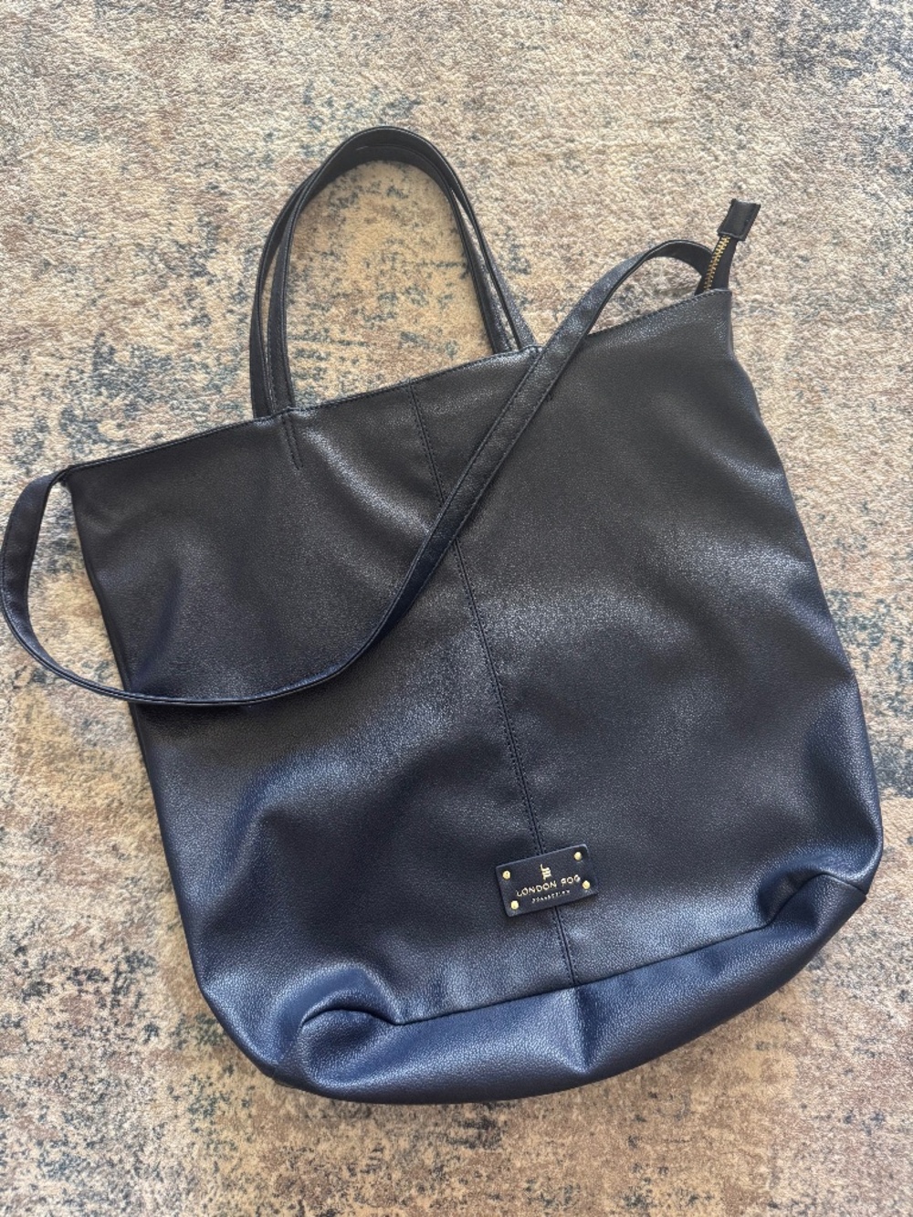 Women's dark blue tote bag